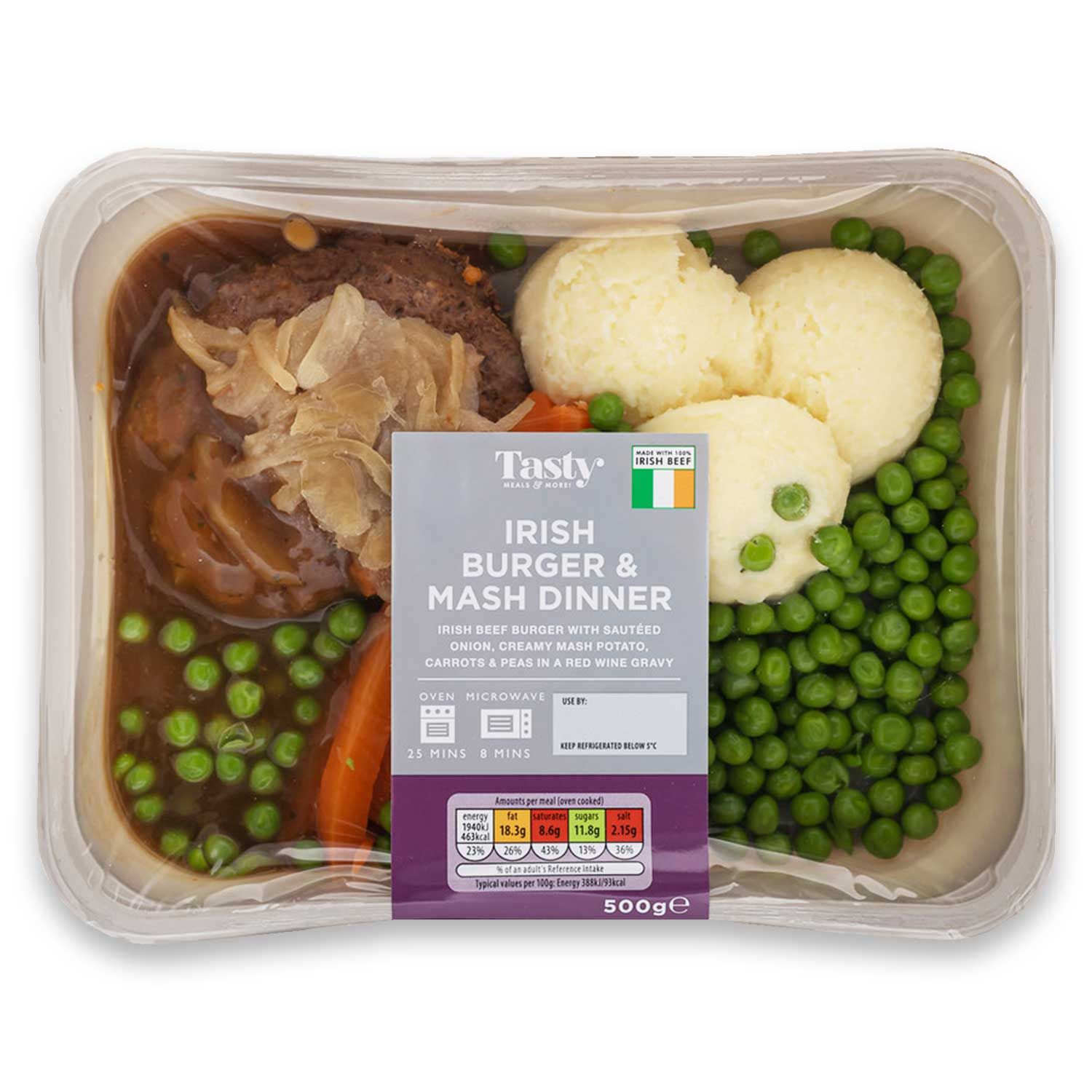 Irish Burger & Mash Dinner 500g Inspired Cuisine